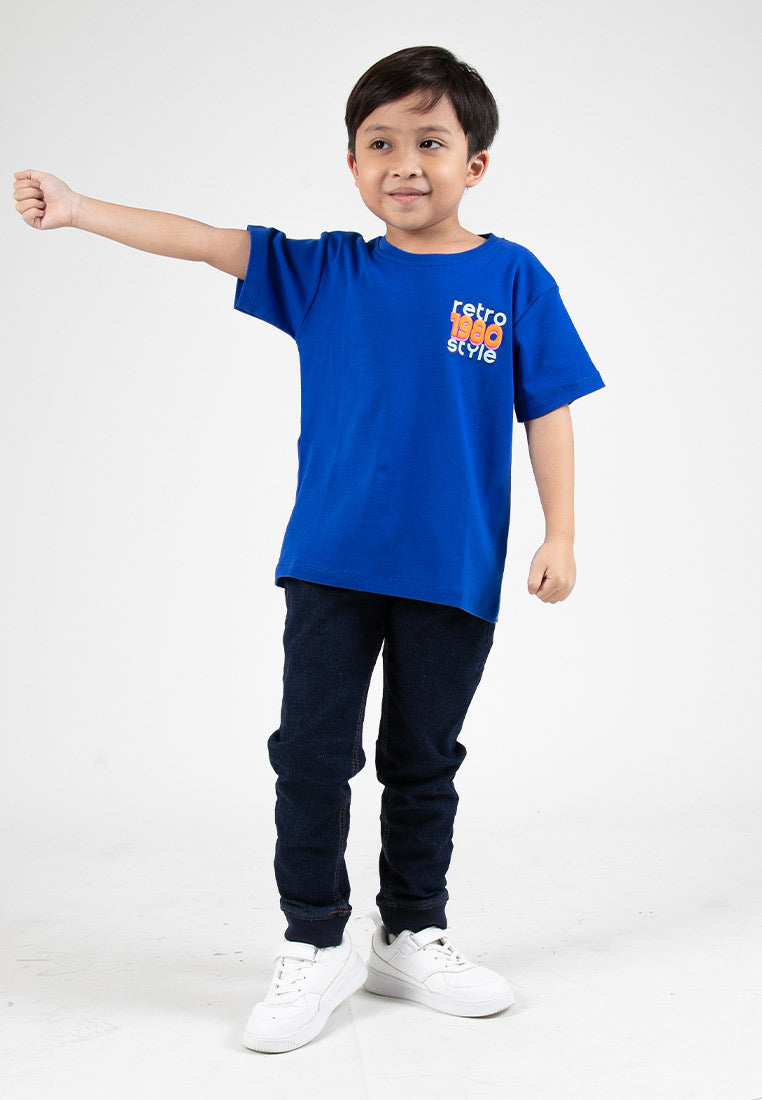 Forest Kids Boys Premium Cotton Interlock Round Neck Graphic T-Shirt | Baju T-Shirt Budak Lelaki - FK20218