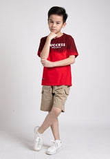 Forest Kids Stretchable Cotton Rubberize Fonts Round Neck Tee | Baju T Shirt Budak Lelaki - FK20232