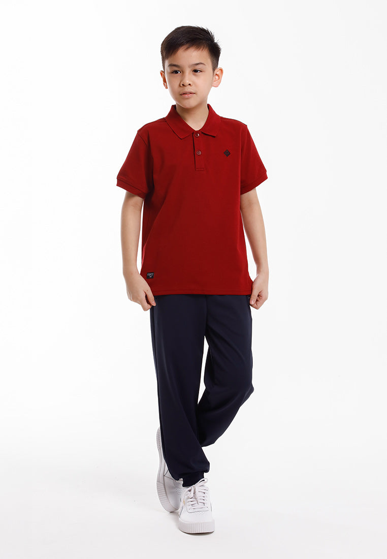 Forest Baju T Shirt Budak Lelaki | Kids Soft-Touch Silky Cotton Polo Tee - FK20324