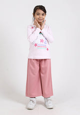 Forest Kids Girl Elastic Waist Cotton Twill Wide Leg Pants | Seluar Budak Perempuan Palazzo - FK810012