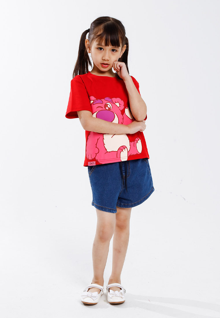 Forest Kids Girls Elastic Waisted Denim Shorts Girl Stretchable Short Pants | Seluar Pendek Budak Perempuan - FK865006
