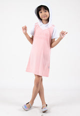 Forest Kids Girl Cotton Terry Short Sleeve Hoodie Dress | Baju Budak Perempuan - FK885055