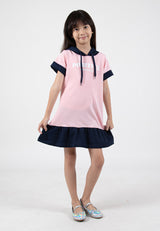 Forest Kids Girl Cotton Terry Short Sleeve Cut & Sew Hoodie Dress | Baju Budak Perempuan - FK885056