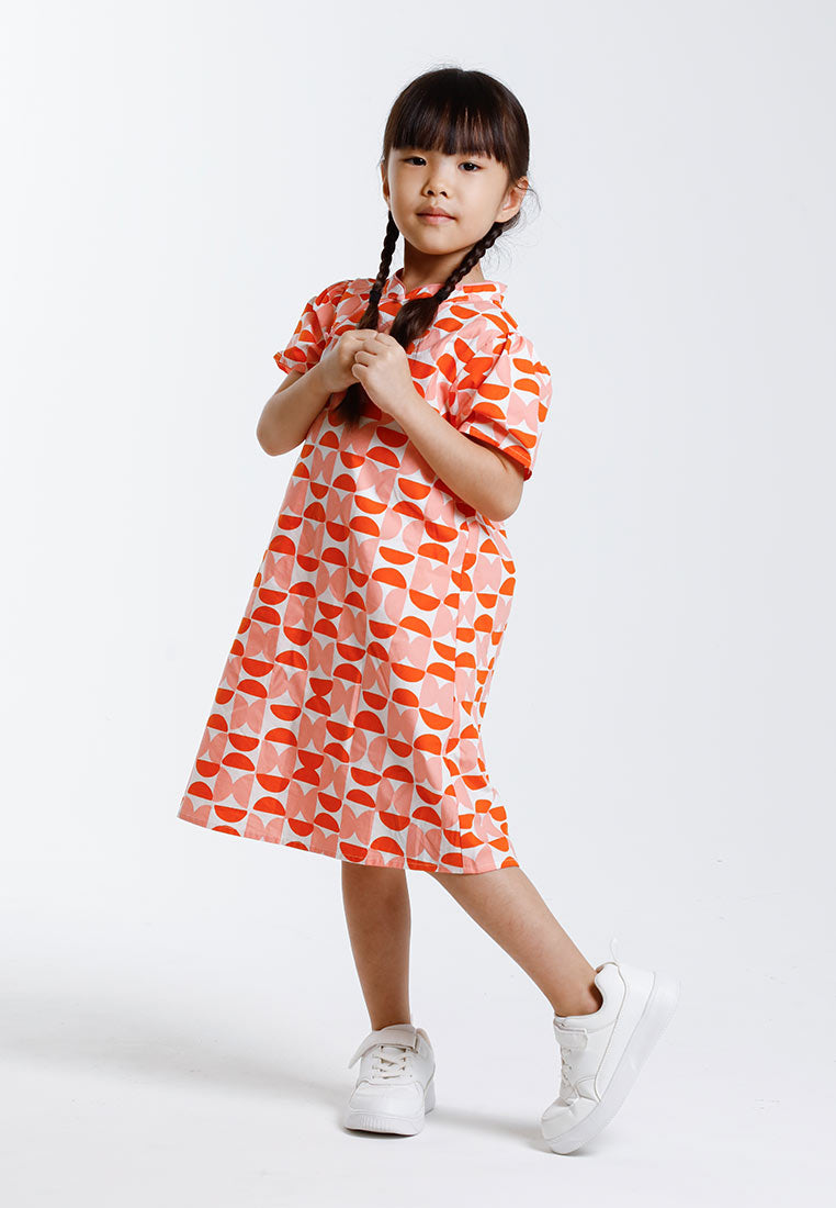 Forest Mandarin Collar Printed Kids Cheongsam Top CNY 2025 Family Wear - FK885108