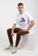 Forest x Disney 100 Year of Wonder Mickey Boxy-Cut Airism Cotton Men Family T Shirt | T shirt Lelaki - FW20070