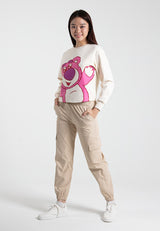 Forest x Disney Lotso Heavy Weight (260gsm) Oversized Long Sleeve Ladies Top - FW820098