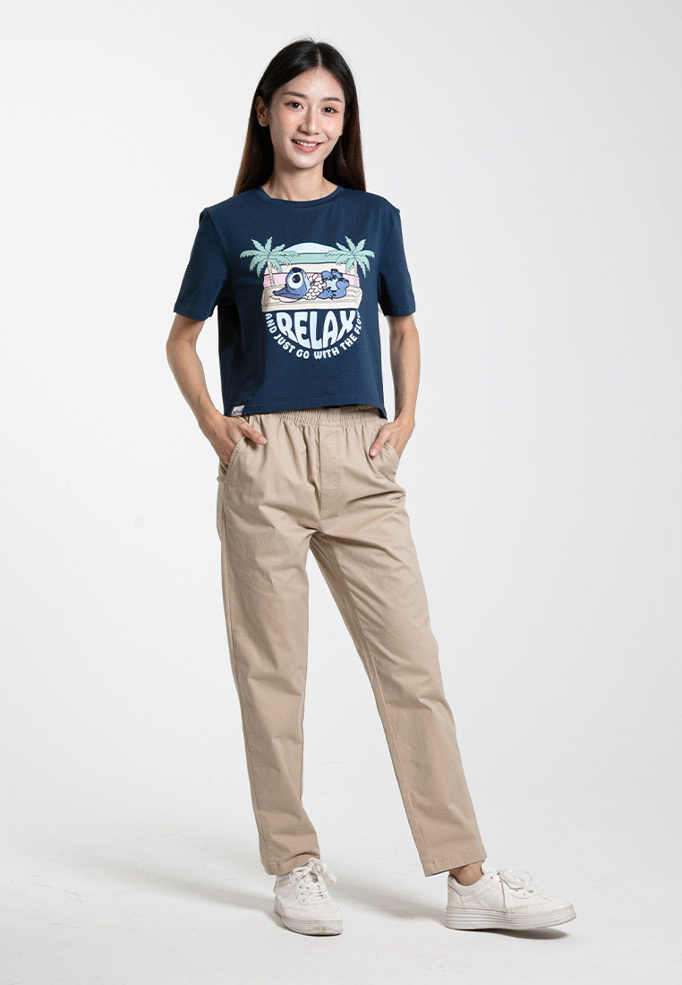 Forest x Disney Stitch Premium Cotton Short Sleeve Family Tee Ladies Crop Top / Kids Tee - FW820105 / FWK20105