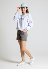 Forest x Disney Stitch Heavy Weight (260gsm) Oversized Long Sleeve Ladies Top - FW820108