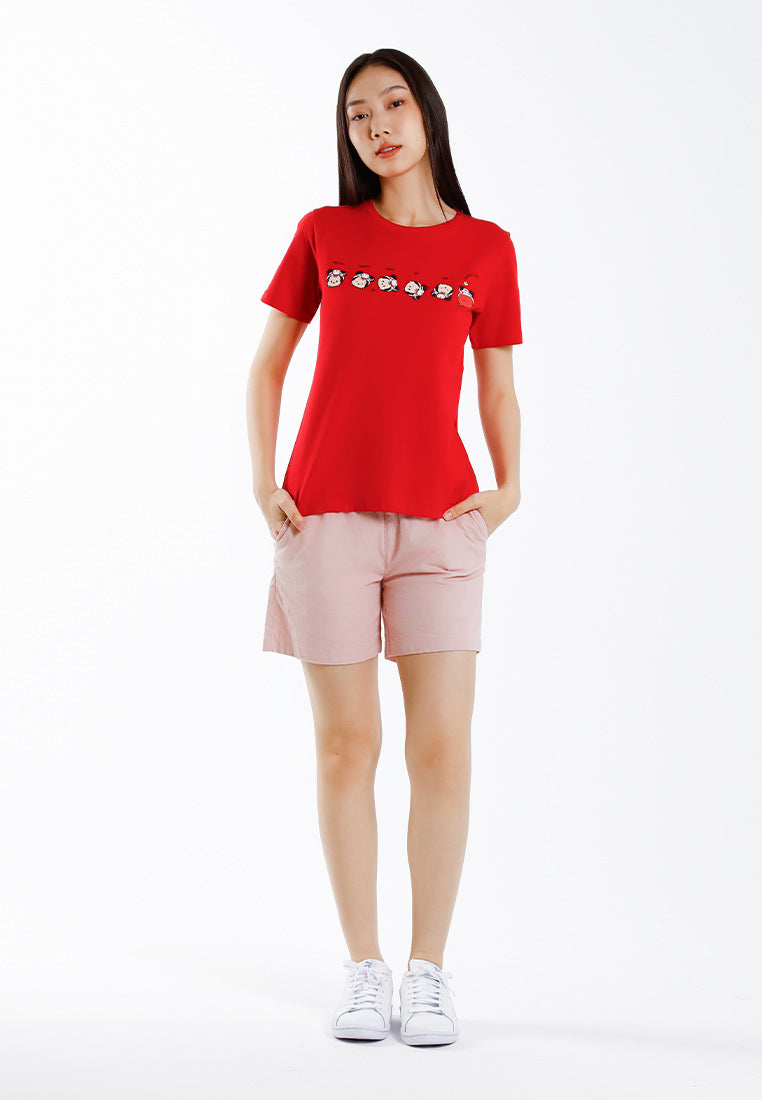 Forest x Disney Tsum Tsum Cotton Round Neck CNY Tee Ladies  - FW820112