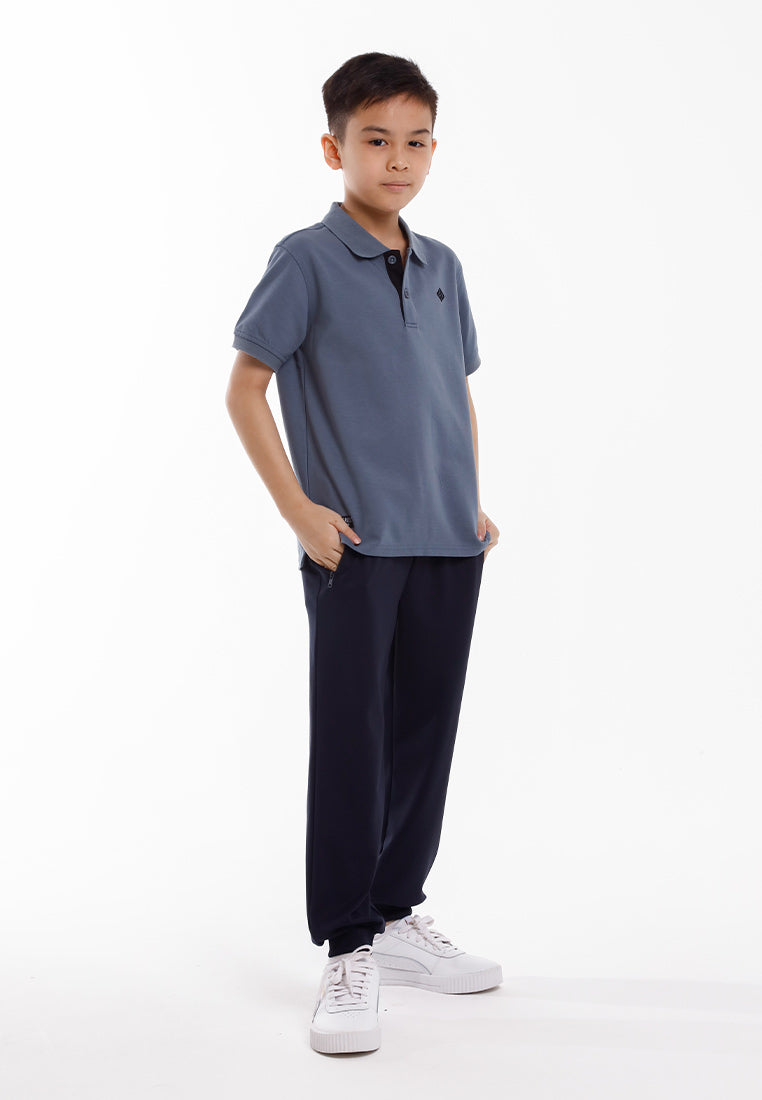 Forest Baju T Shirt Budak Lelaki | Kids Soft-Touch Silky Cotton Polo Tee - FK20324