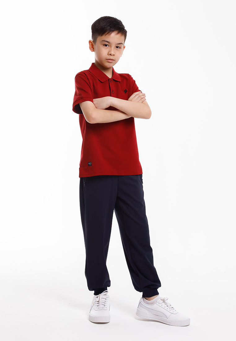 Forest Baju T Shirt Budak Lelaki | Kids Soft-Touch Silky Cotton Polo Tee - FK20324