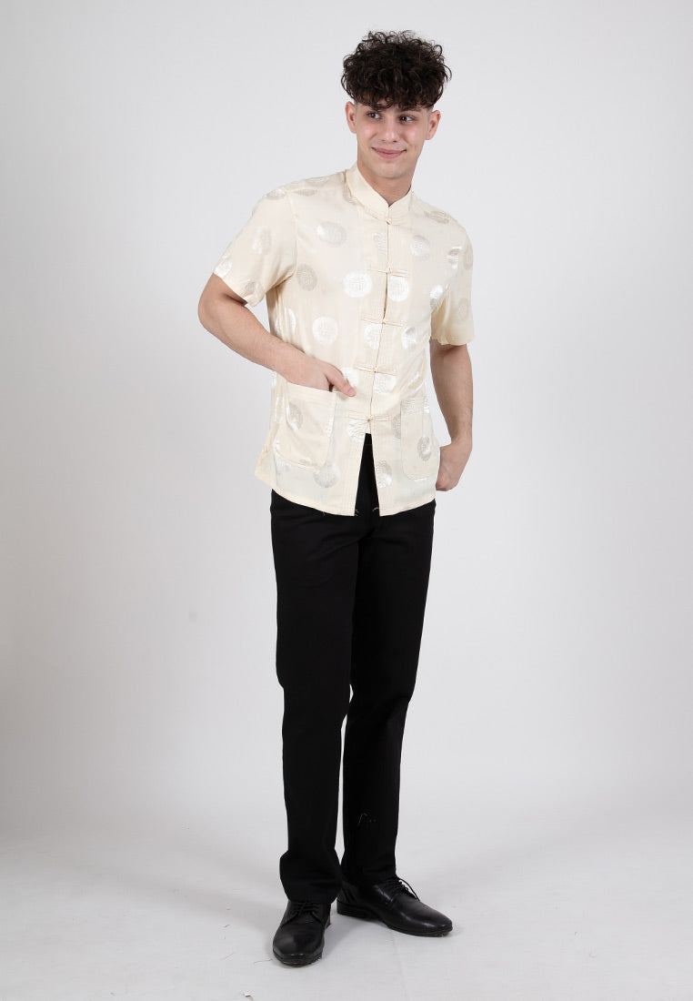 Alain Delon Chinese New Year Tang Suit Samfu Traditional Short Sleeve - 14023040