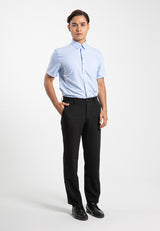 Alain Delon Short Sleeve Regular Fit Plain Business Shirt  - 14024015