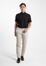 Alain Delon Short Sleeve Regular Fit Plain Business Shirt  - 14024015