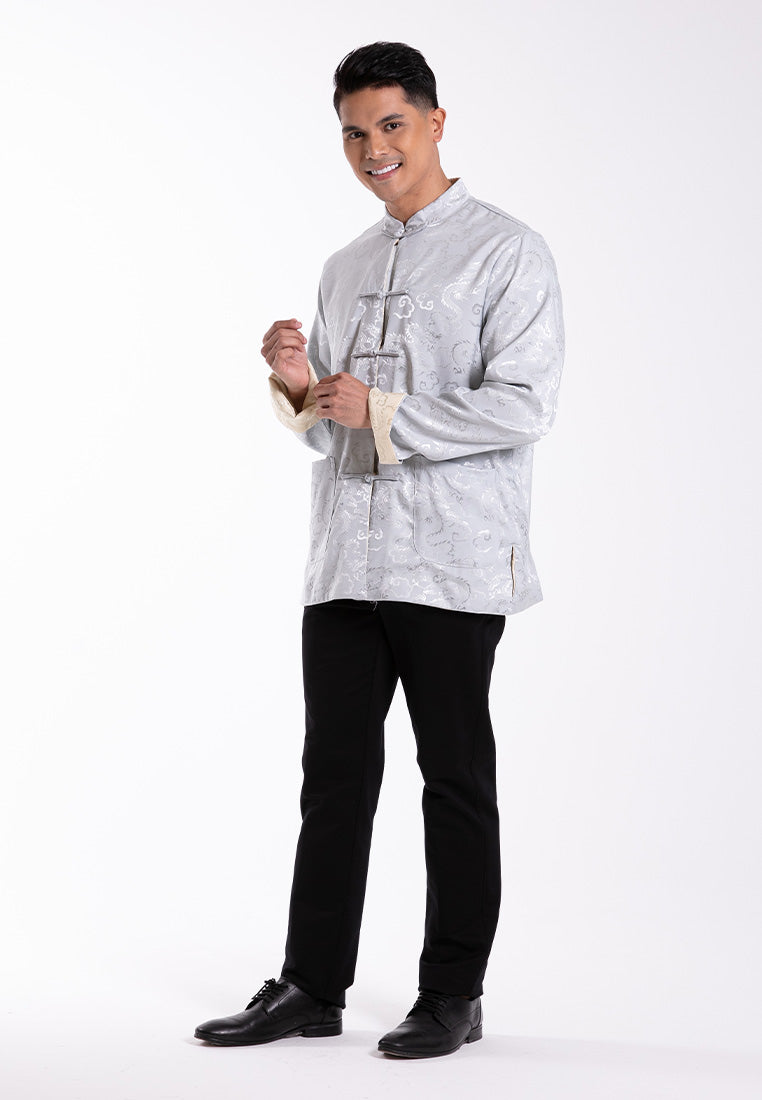 Alain Delon 2025 CNY Men Reversible Traditional PV Long Sleeve Shirt Tang Suit | Sam Fu | 唐装 - 15525002