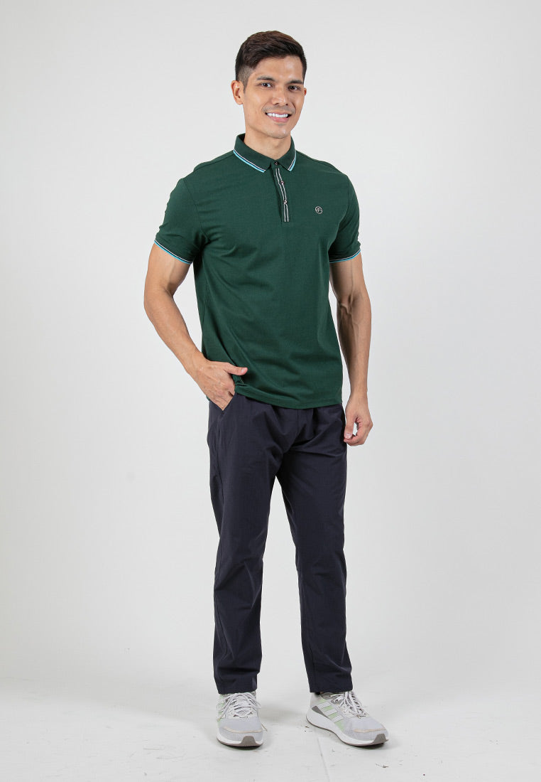 Forest Soft-Touch Silky Cotton Slim Fit Mercerized Look Knitted Polo Tee | Baju T Shirt Lelaki - 23789