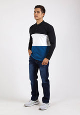 Forest Premium Weight Cotton Polo Tee 220gsm Interlock Knitted  Colour Block Long Sleeve Polo T Shirt - 23850
