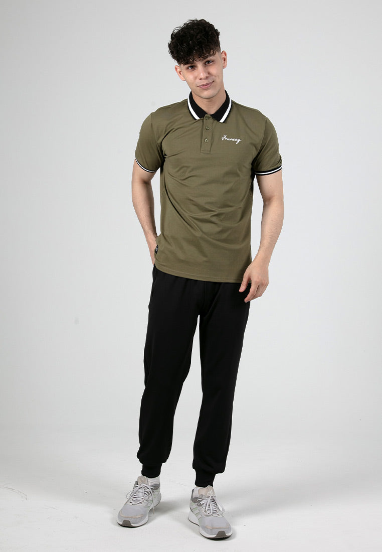 Forest Premium Weight Cotton Stretchable Polo T Shirt Men Slim Fit Collar Tee | Baju T Shirt Lelaki - 23889