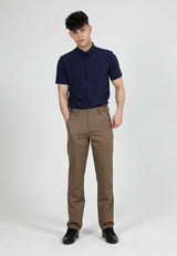 Byford Slim Fit Flat Front Cotton Pants - 3223001A