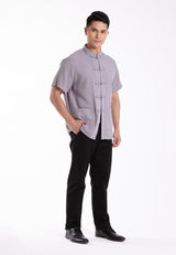 Byford 2025 CNY Men Traditional Cotton Linen Short Sleeve Shirt Tang Suit | Sam Fu | å”è£…  - 3425001F