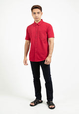 Forest Cotton Woven Casual Plain Men Shirt | Baju Kemeja Lelaki - 621186