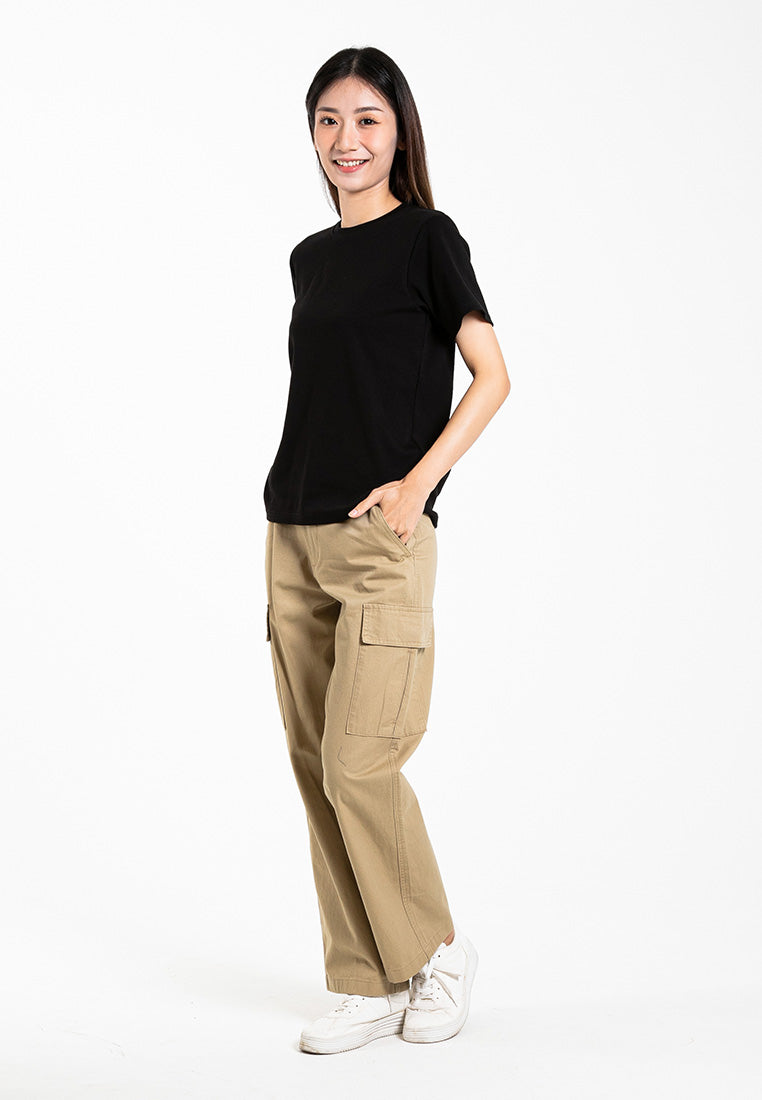 Forest Ladies Cotton Twill Elastic Waisted Cargo Pants Women Long Pants | Seluar Panjang Perempuan - 810492