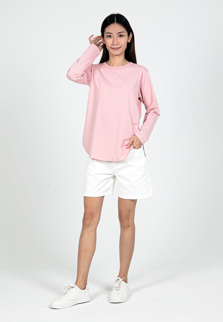 Forest Ladies Premium Soft-Touch Cotton Crew Neck Drape Tshirt Women | Baju T Shirt Perempuan - 822192