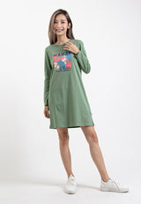 Forest Ladies S/Jersey Long Sleeve Loose Fit Printed Long T-shirt | Baju Perempuan Lengan Panjang - 822330