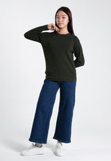 Forest Ladies Casual Basic Plain Long Sleeve Knit Sweater | Baju Perempuan Lengan Panjang - 822340