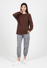 Forest Ladies Premium Cotton Loose Fit Long Sleeve Tee / Long Pants Comfy Lounge Wear - 822342 / 810485