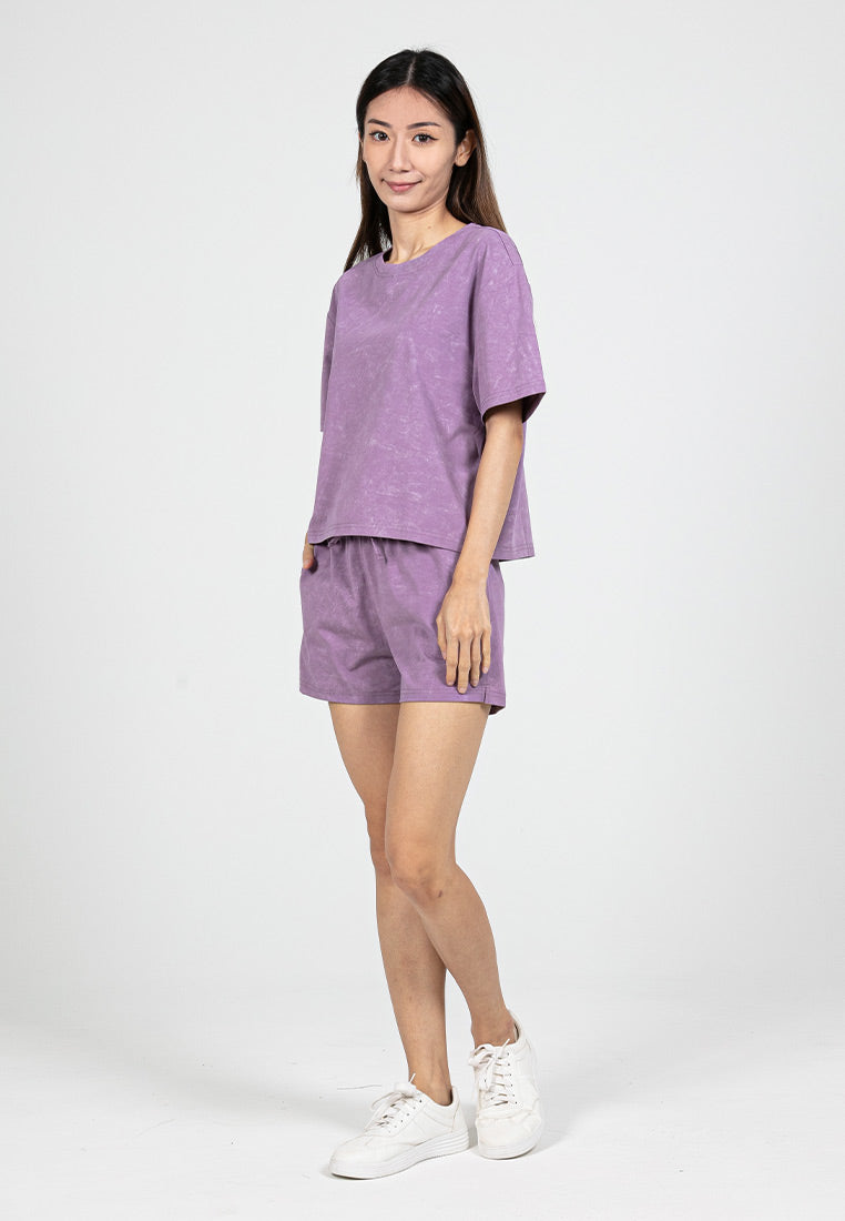 Forest Ladies Soft-Touch Silky Cotton with Resist Dye Comfy Tee / Shorts Pant Premium Lounge wear - 822404 / 860164