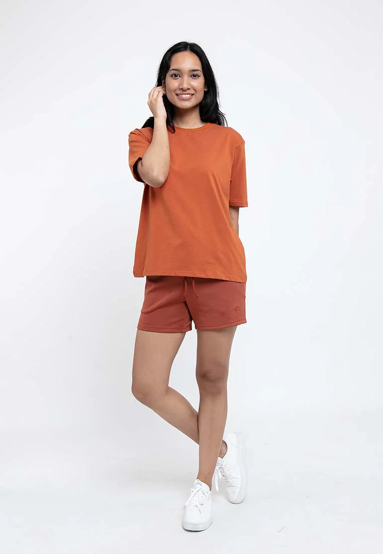 Forest Ladies Plain Shorts Elastic Roman Short Pants Women | Seluar Pendek Perempuan - 860146