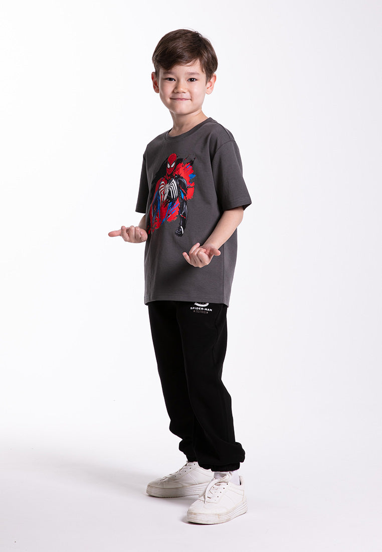 Forest x Marvel Spiderman Premium Weight Air-Cotton Elastic Waist Long Pants Men / Kids Family Wear - FA10000 / FAK10000