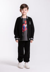 Forest X Marvel Spiderman Premium Weight Air-Cotton Baseball Jacket Sweater Men Family wear/ Kids - FA30000/ FAK30000