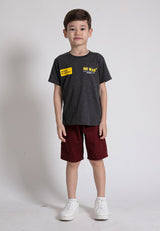 Forest Kids Boys Cotton Single Jersey Round Neck Graphic T-Shirt | Baju T-Shirt Budak Lelaki - FK20205
