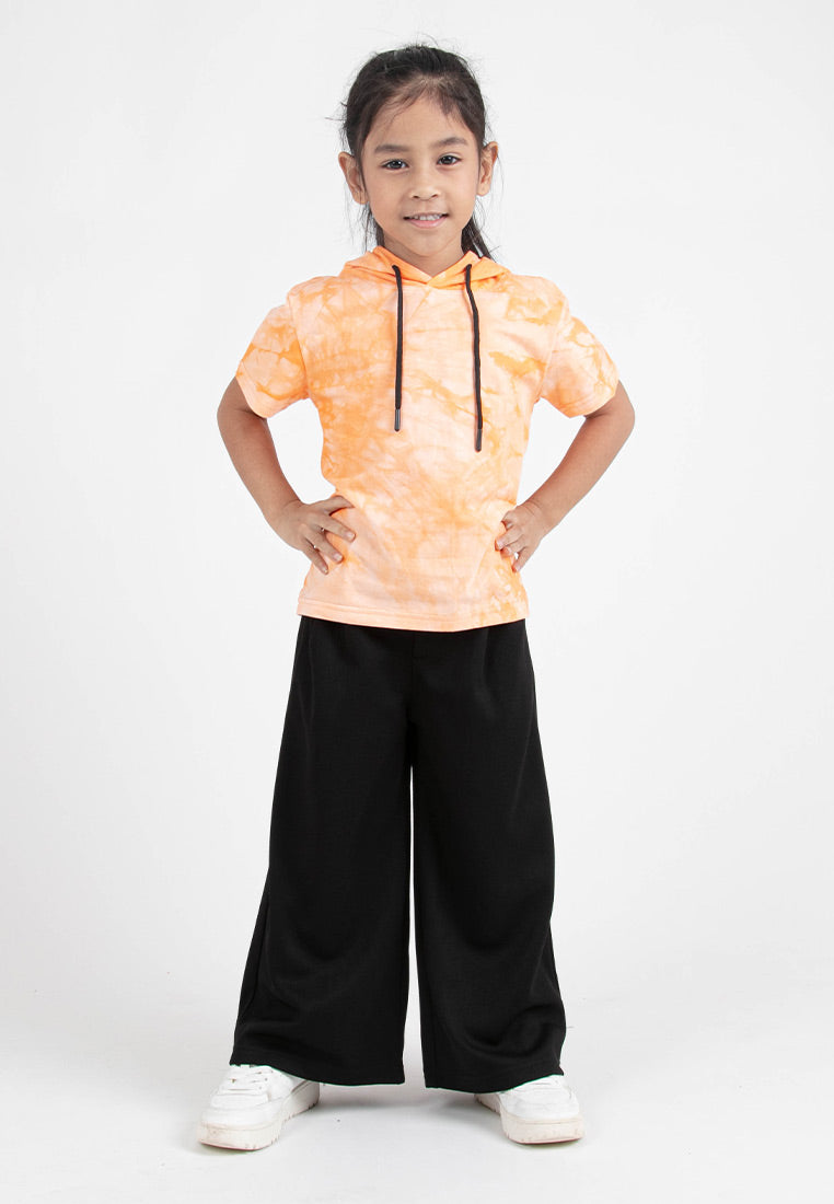 Forest Kids Girl Elastic Waist Cotton Twill Wide Leg Pants | Seluar Budak Perempuan Palazzo - FK810012