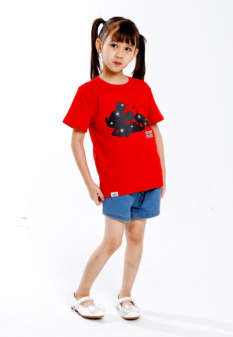 Forest Kids Girls Elastic Waisted Denim Shorts Girl Stretchable Short Pants | Seluar Pendek Budak Perempuan - FK865006