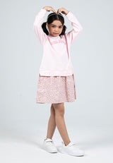 Forest Kids Girls Cotton Floral Pattern Long Sleeve 2 in 1 Dress Set | Baju Budak Perempuan - FK885069