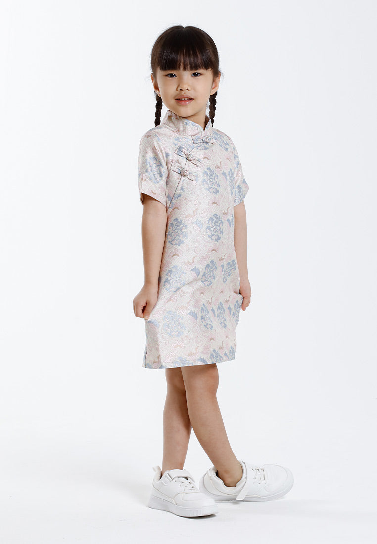 Forest Jacquard Tang Suit Cheongsam Dress | CNY 2025 Family Wear - FK885090