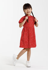 Forest Mandarin Collar Printed Kids Cheongsam Top | CNY 2025 Family Wear - FK885107