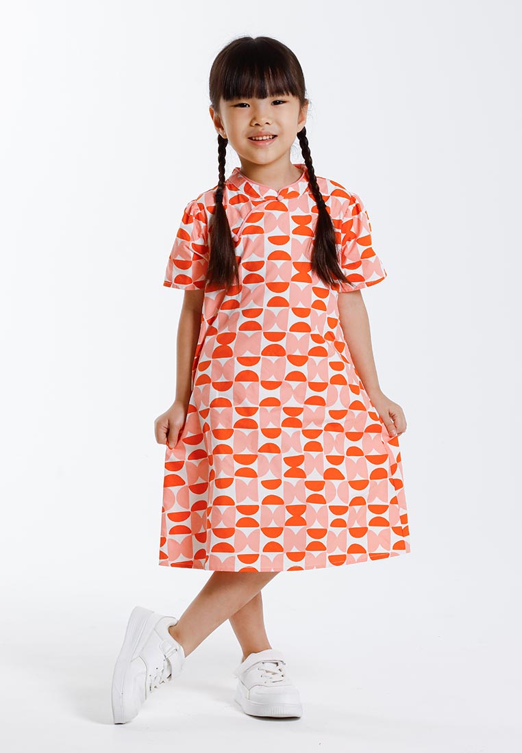 Forest Mandarin Collar Printed Kids Cheongsam Top CNY 2025 Family Wear - FK885108