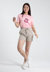 Forest x Disney Pixar Lotso Air-Cotton 260GSM Heavy Weight Oversized Short Sleeve Ladies Crop Top - FW820097