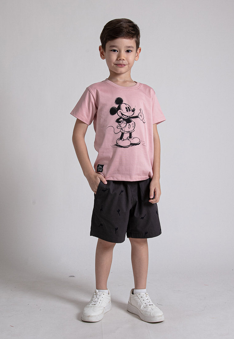 Forest x Disney Mickey Boxy-Cut Airism Cotton Men Family T Shirt | T shirt Budak - FWK20072 / FW20072