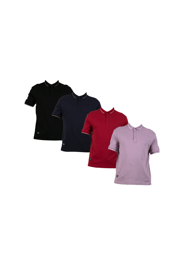 Forest Premium Weight Cotton 220gsm Interlock Knitted Polo Tee | Baju Tee Shirt Lelaki - 23908