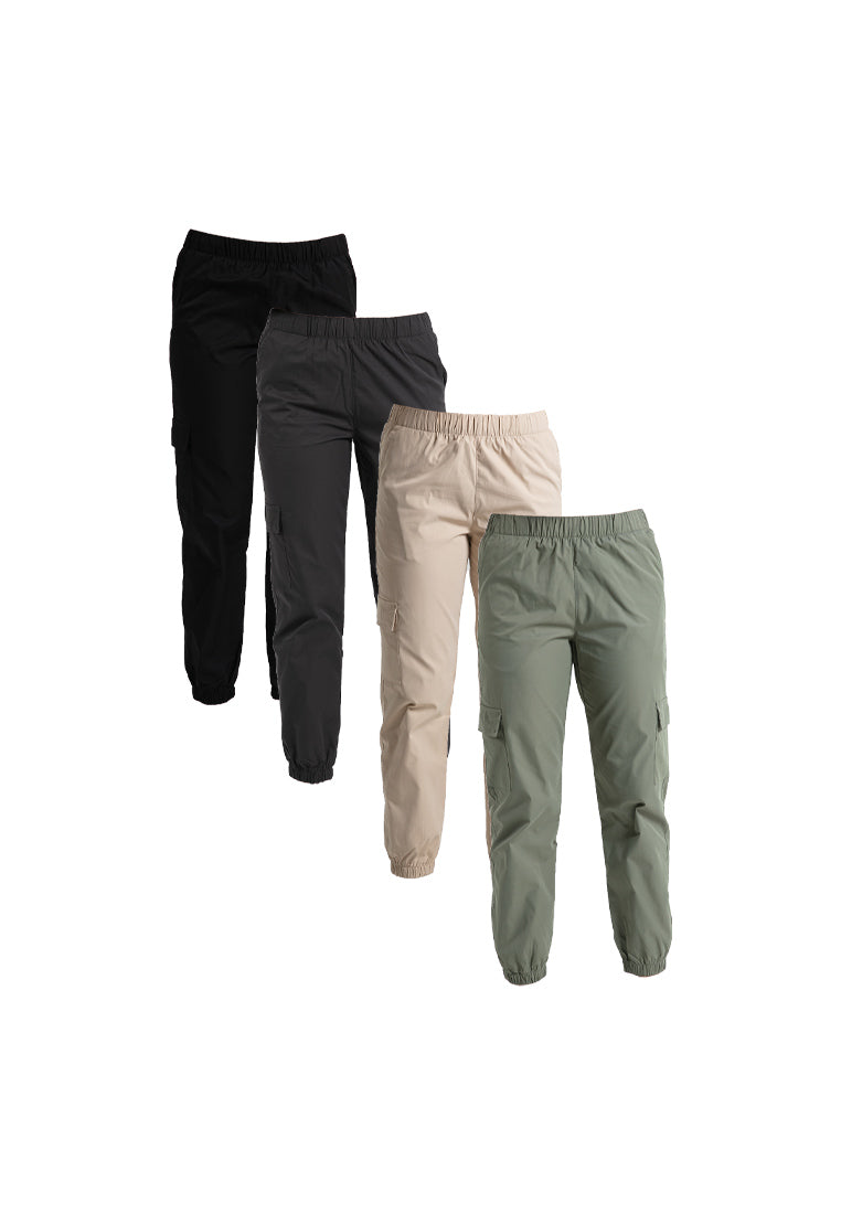 Forest Ladies Polyester Elastic Waisted Cargo Pants Women Casual Jogger Long Pants | Seluar Panjang Perempuan - 810494