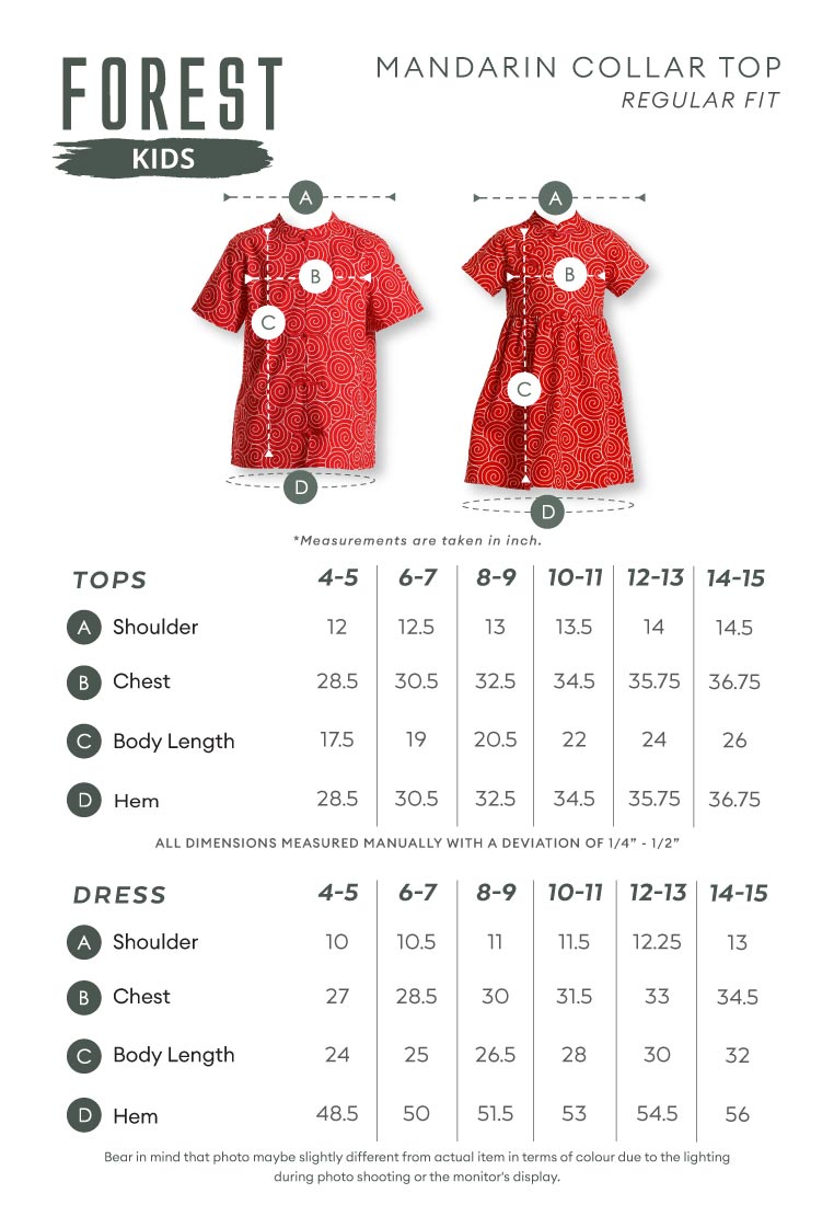 Forest Mandarin Collar Printed Kids Cheongsam Top | CNY 2025 Family Wear - FK885107