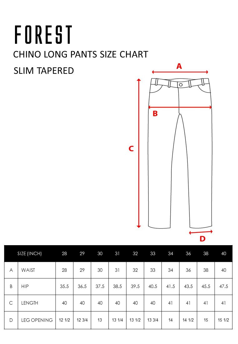Forest Stretchable Slim Fit Cotton Pants Trousers Men Chinos Pant | Seluar Lelaki - 610207