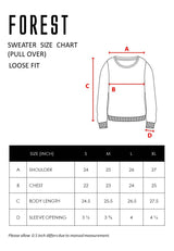 Forest Ladies Air-Cotton 260GSM Heavy Weight Pique Cotton Oversized Round Neck Ladies Sweatshirt PullOver - 822400