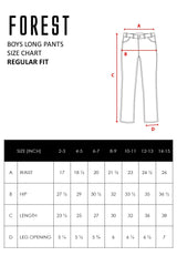 Forest Kids Boys Elastic Waisted Denim Jeans Boy Stretchable Denim Long Pants | Seluar Jeans Budak Lelaki - FK10054