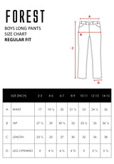 Forest Kids Boys Elastic Waisted Denim Jeans Boy Stretchable Denim Long Pants | Seluar Jeans Budak Lelaki - FK10055